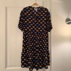 Sui by Anna Sui lip print dress